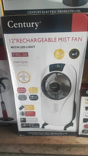 Century 12" Rechargeable Mist Fan – Powerful Cooling & Portable