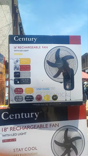 Century 16" Rechargeable Wall Fan – Powerful Airflow & Long Backup
