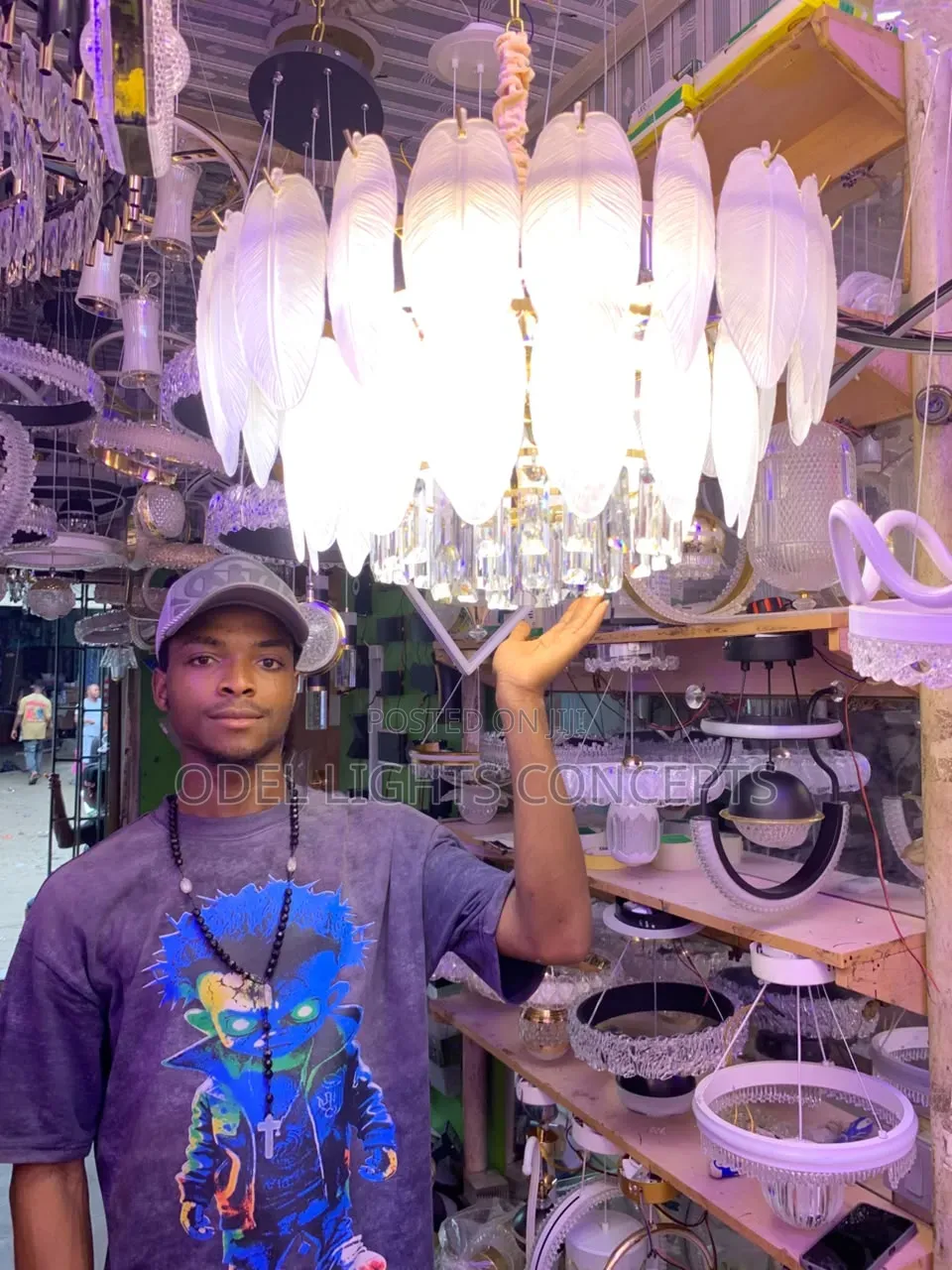 Crystal Leaf Chandelier