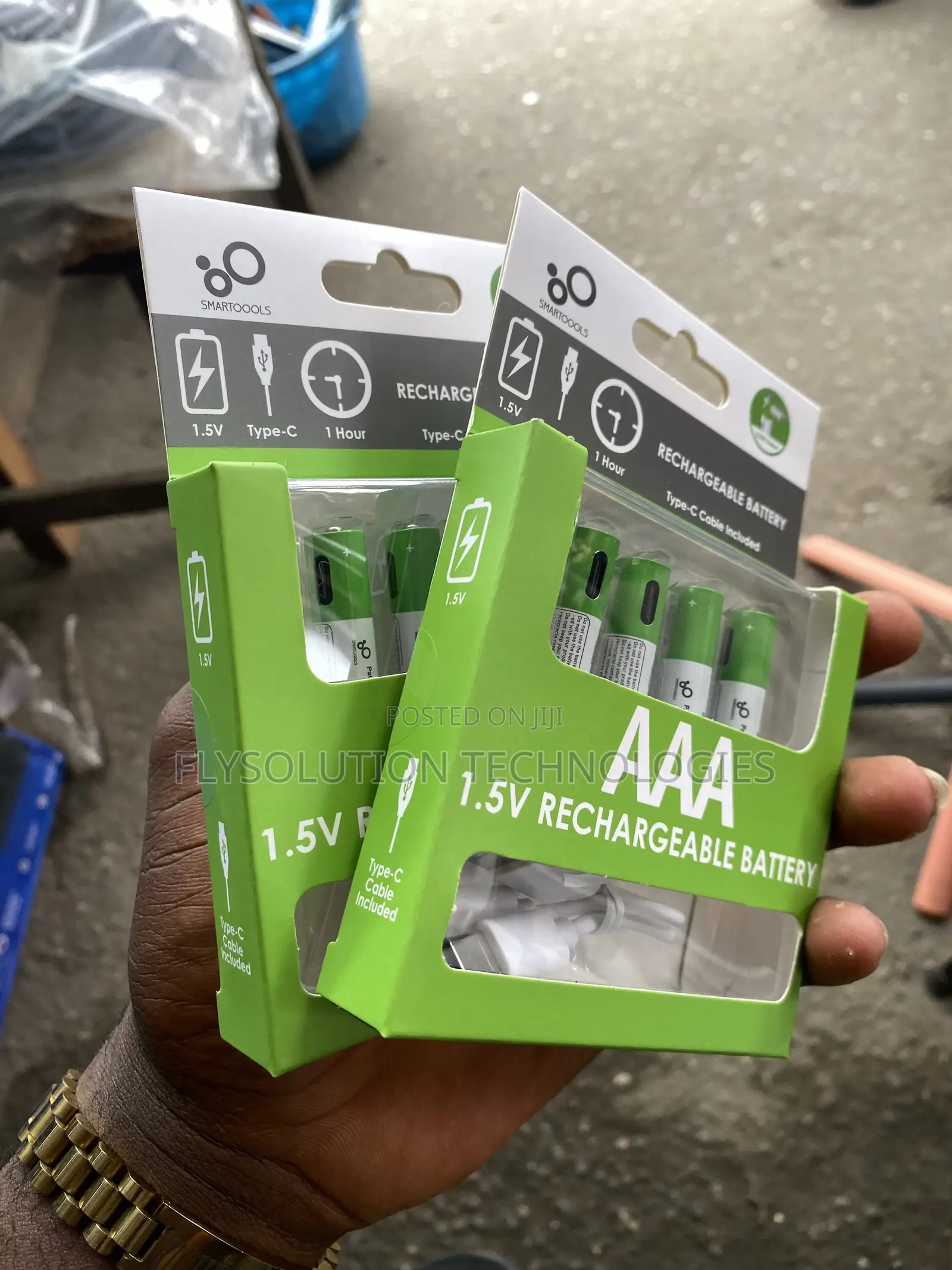 SmarToools AAA 1.5V USB Type-C Rechargeable Batteries (4-Pack)