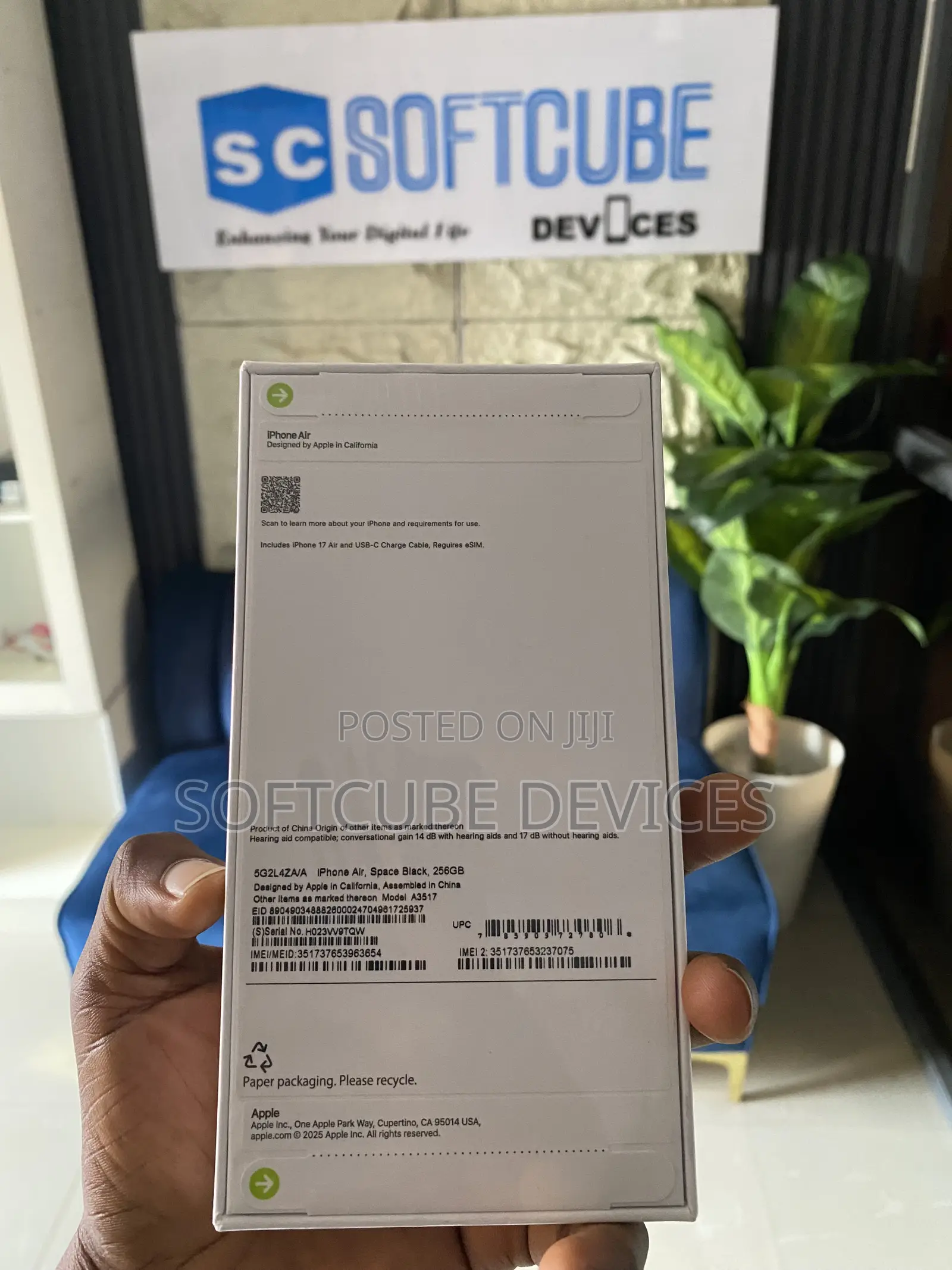 New Apple iPhone Air 256 GB Black