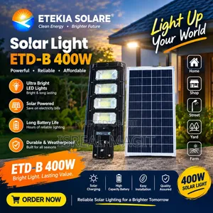 Etekia Solare Etd-B 400w Powerful Lighting Without Electricity Bills!