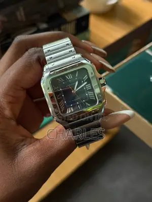 Cartier Santos Large 39.8mm in Steel on Dual Interchangeable Strap