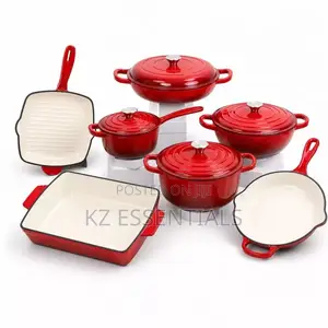11-Piece Enamel Cast Iron Cookware Set