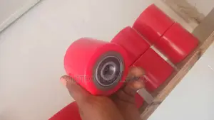 Heavy Duty Red Polyurethane (PU) Pallet Jack Steering & Load Wheels Wi