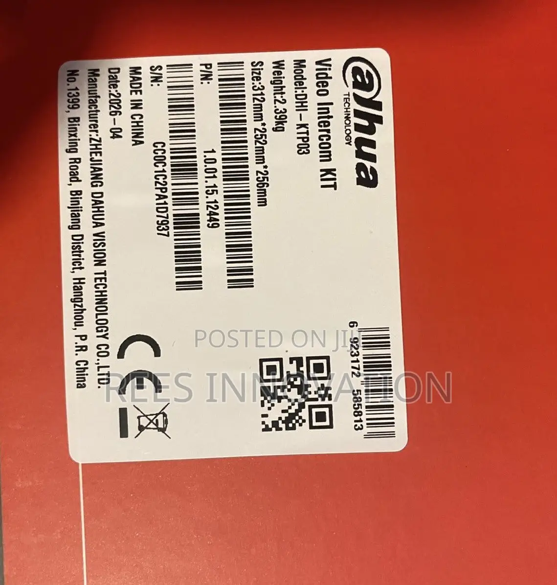 Dahua Ip Video Intercom ( KTP03)