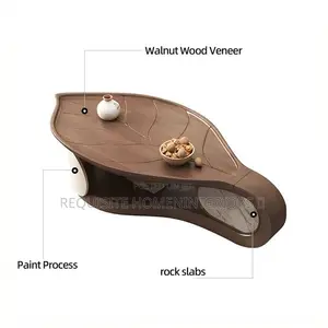 Leaf Sculptural Walnut Coffee Table