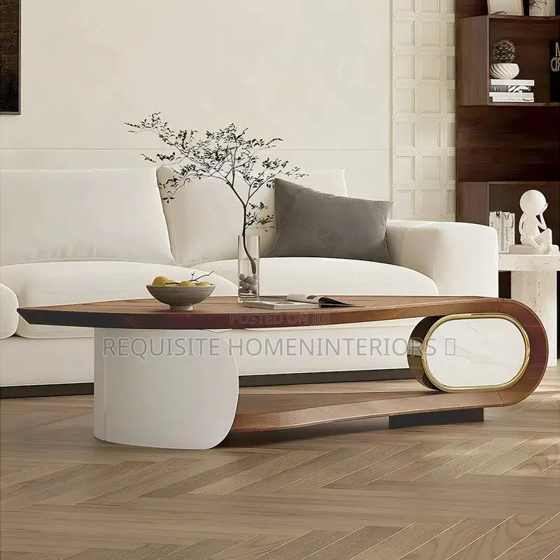 Leaf Sculptural Walnut Coffee Table