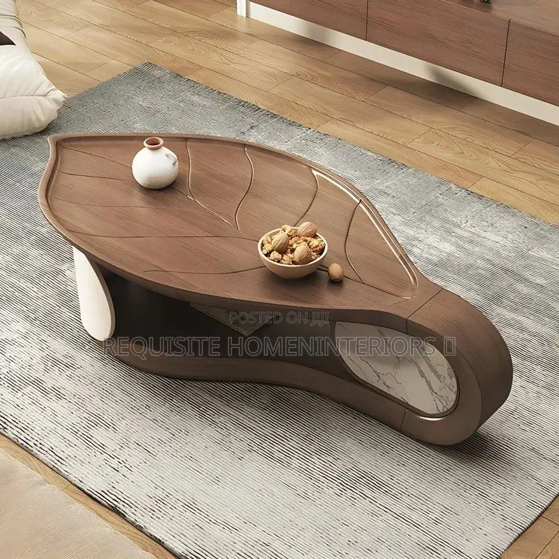 Leaf Sculptural Walnut Coffee Table