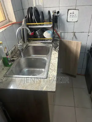 Full Kitchen Cabinet With Marble Top Sink