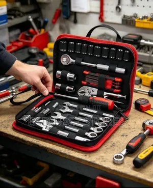 Workpro 51pc Car Motorcycle Road Heavy Duty Steel Tool Set