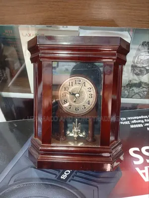 Vintage-Style Wooden Mantle Clock (Also Known as a Bracket Clock.