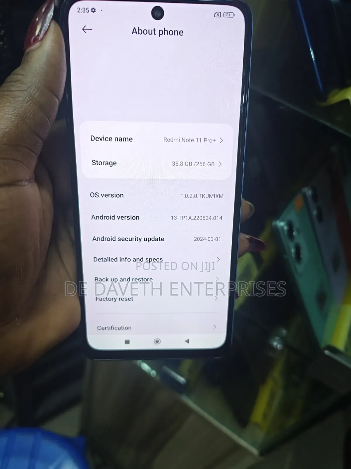 Xiaomi Redmi Note 11 Pro+ 5G 256 GB Black