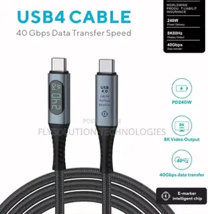 240w PD Type-C Cable 8k USB-C to USB-C Cable
