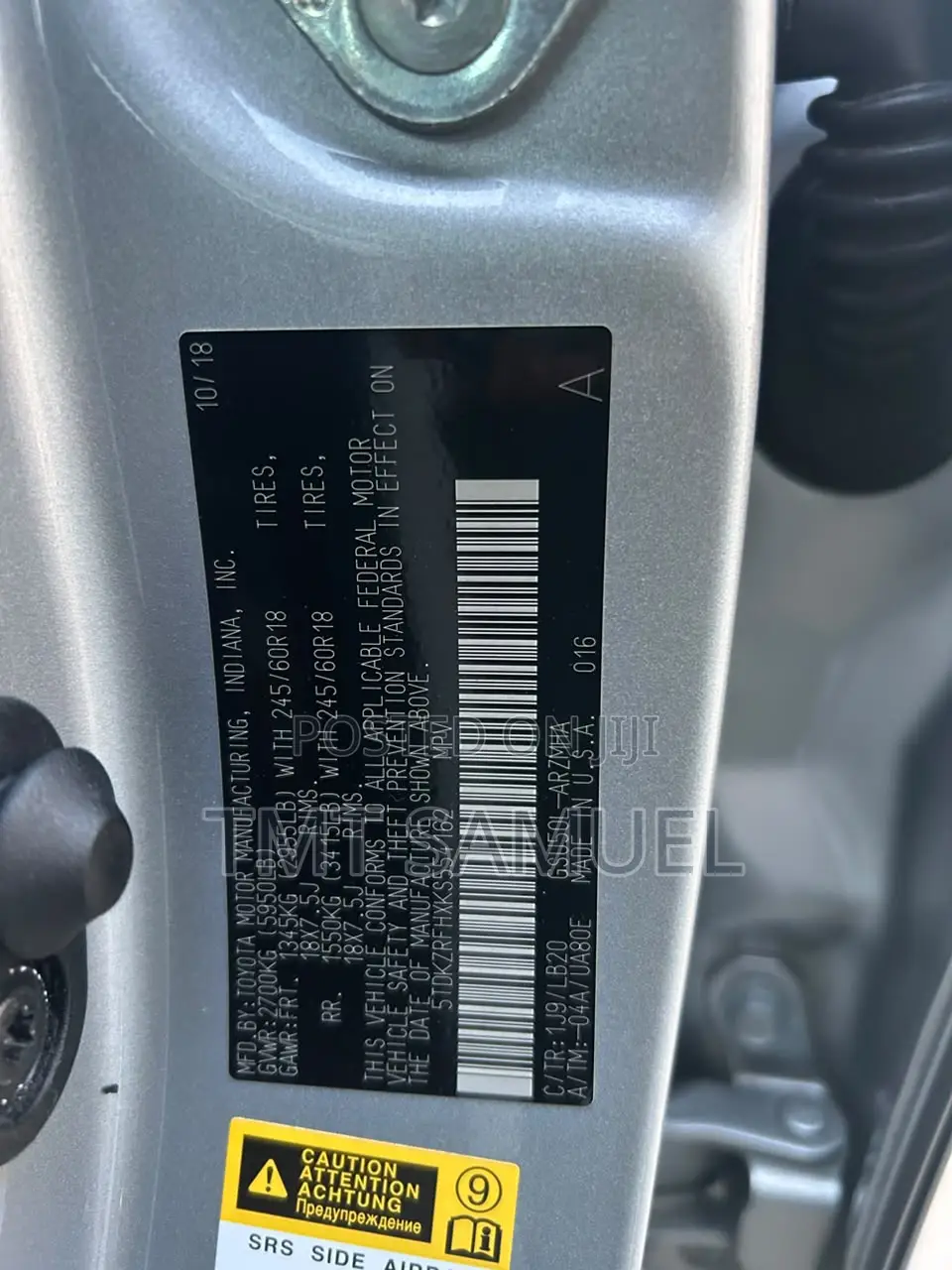 Toyota Highlander XLE 2019 Silver