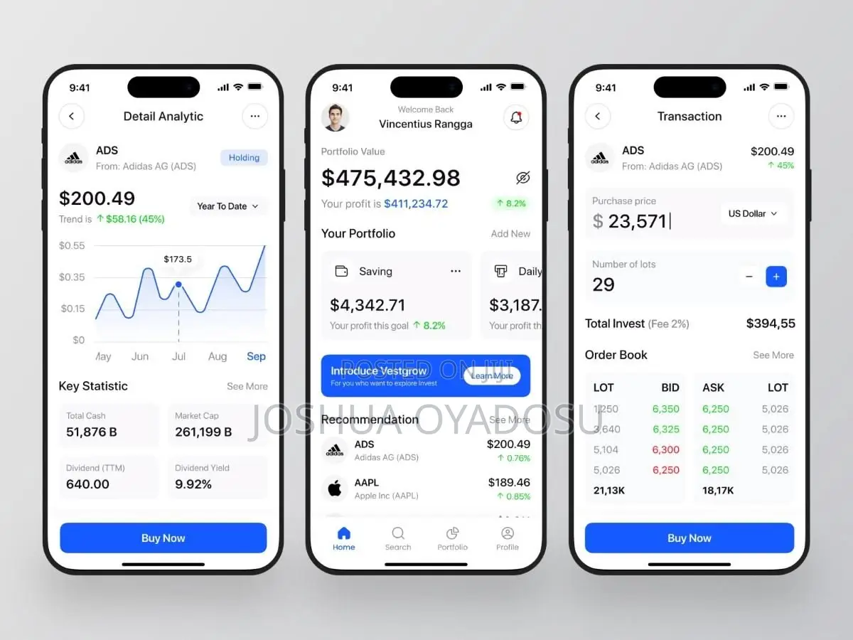 I Will Design a Premium Investment & Trading App UI/UX
