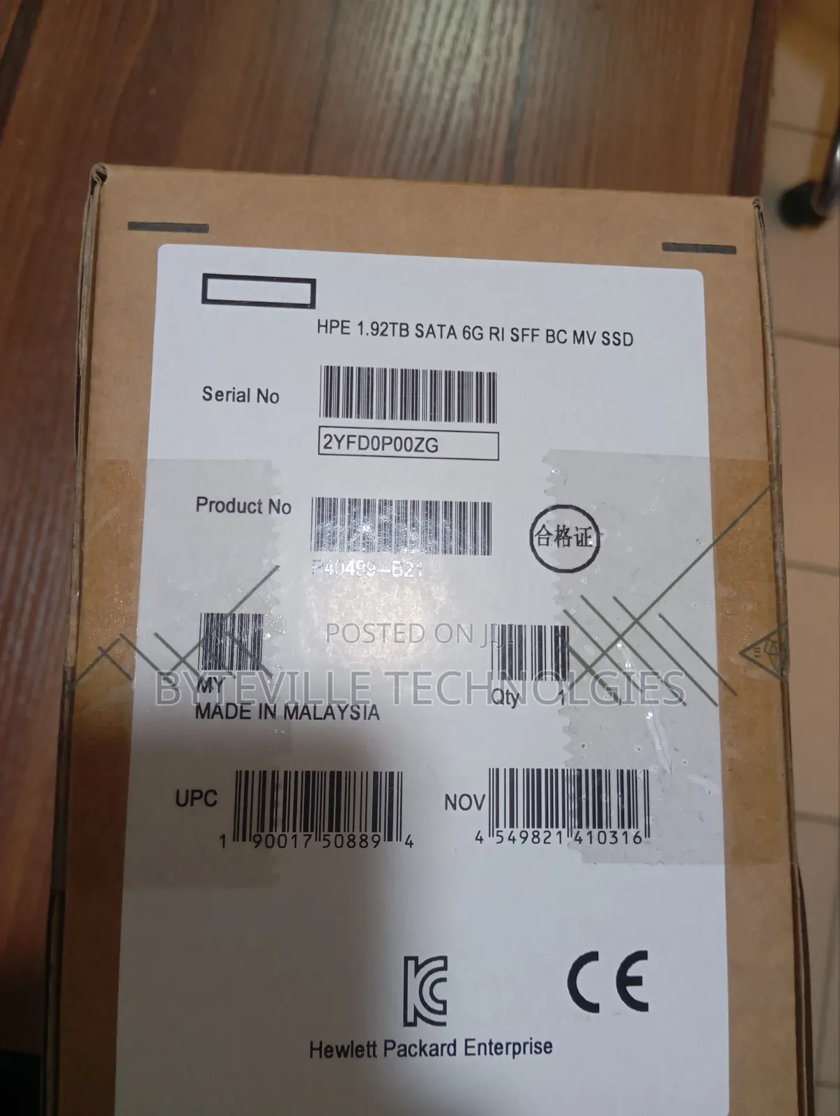 Hpe 1.92tb Sata 6gb/S Ri SFF Bc Mv SSD