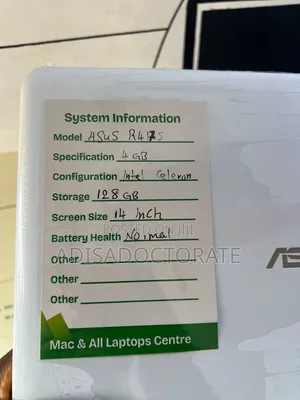 Laptop Asus 4GB Intel SSD 128GB