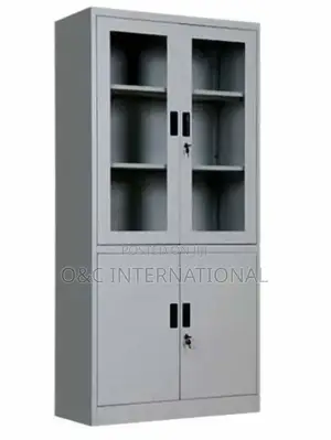 Half Glass Metal Cabinet