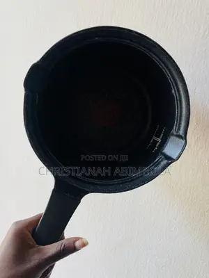 Orange Iron Cast Cooking Saucepan With Lid – Used