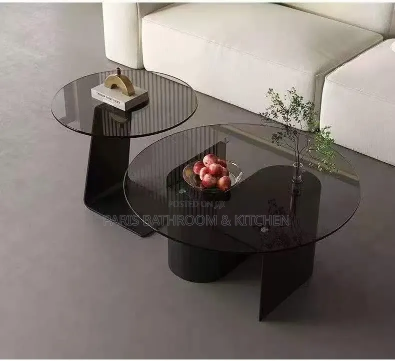 Obsidian Glass Center Table