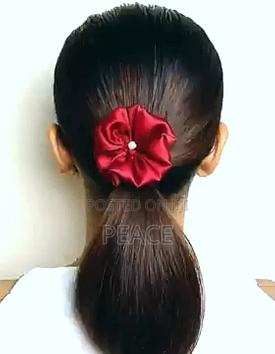 Beautiful Flower Satin Scrunchie