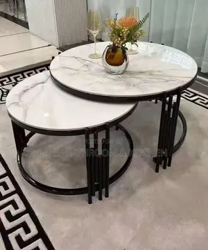 Real Marble Stone Twin Center Table
