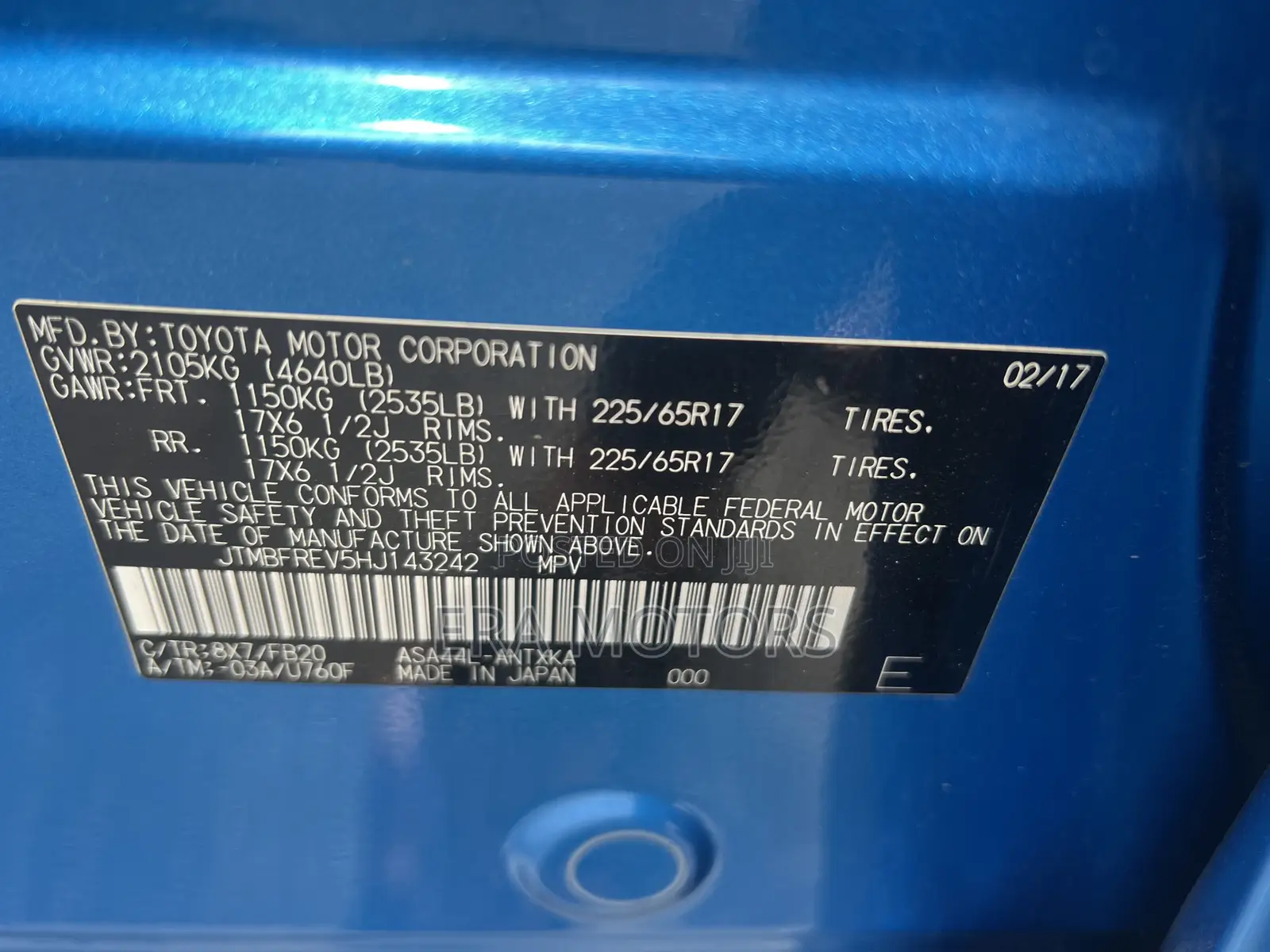Toyota RAV4 2017 Blue