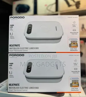 Porodo Lifestyle Heatmate Rechargeable Electric Lunch Box- White