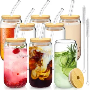 Juice Cup With Bamboo Lid and Straw