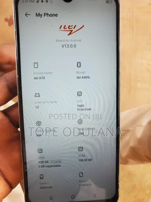 Itel A70 128 GB Yellow