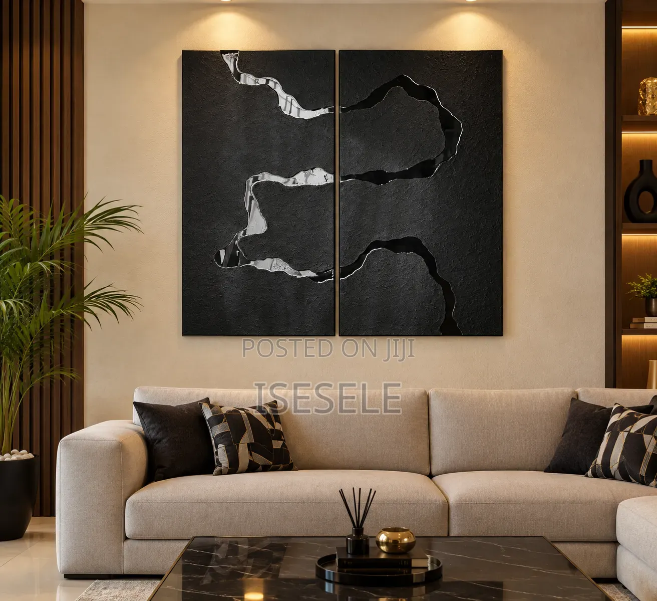 Black Elegant Textured Arts