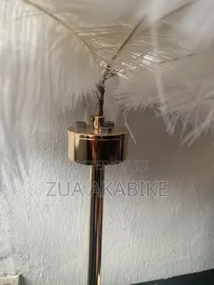 Luxury Gold & Feather Table Top Lamp