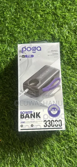 Poga 33000mAh Power Bank With Built-in Cord