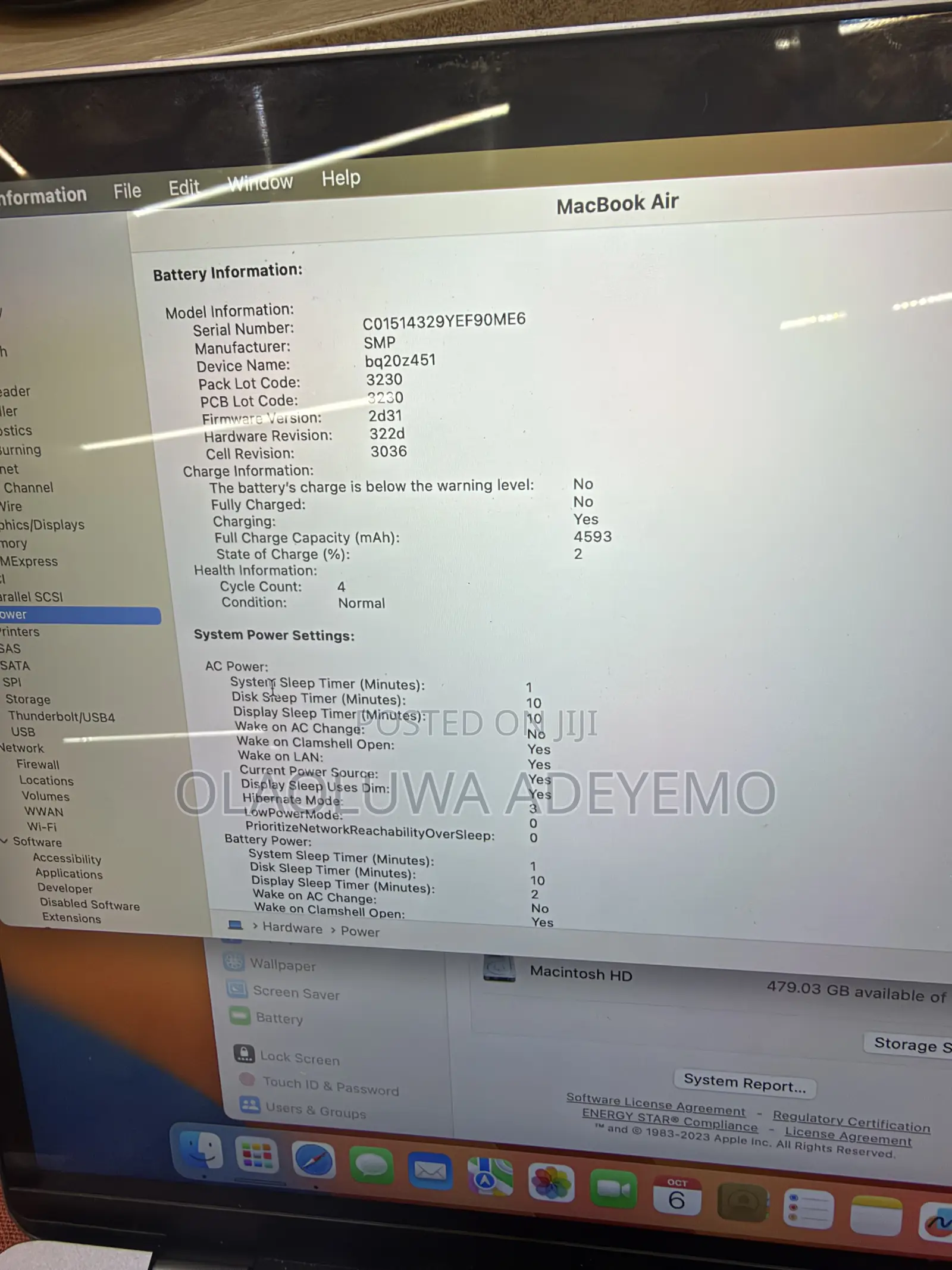 Laptop Apple MacBook Air 2020 8GB Intel Core i5 SSD 512GB