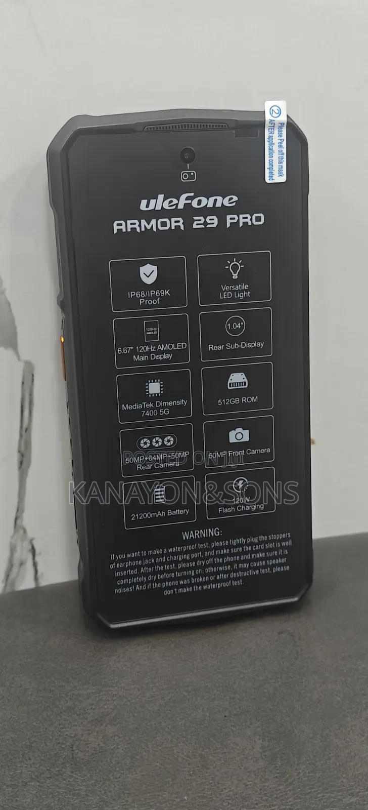 New Ulefone Armor 29 Pro 512 GB Black