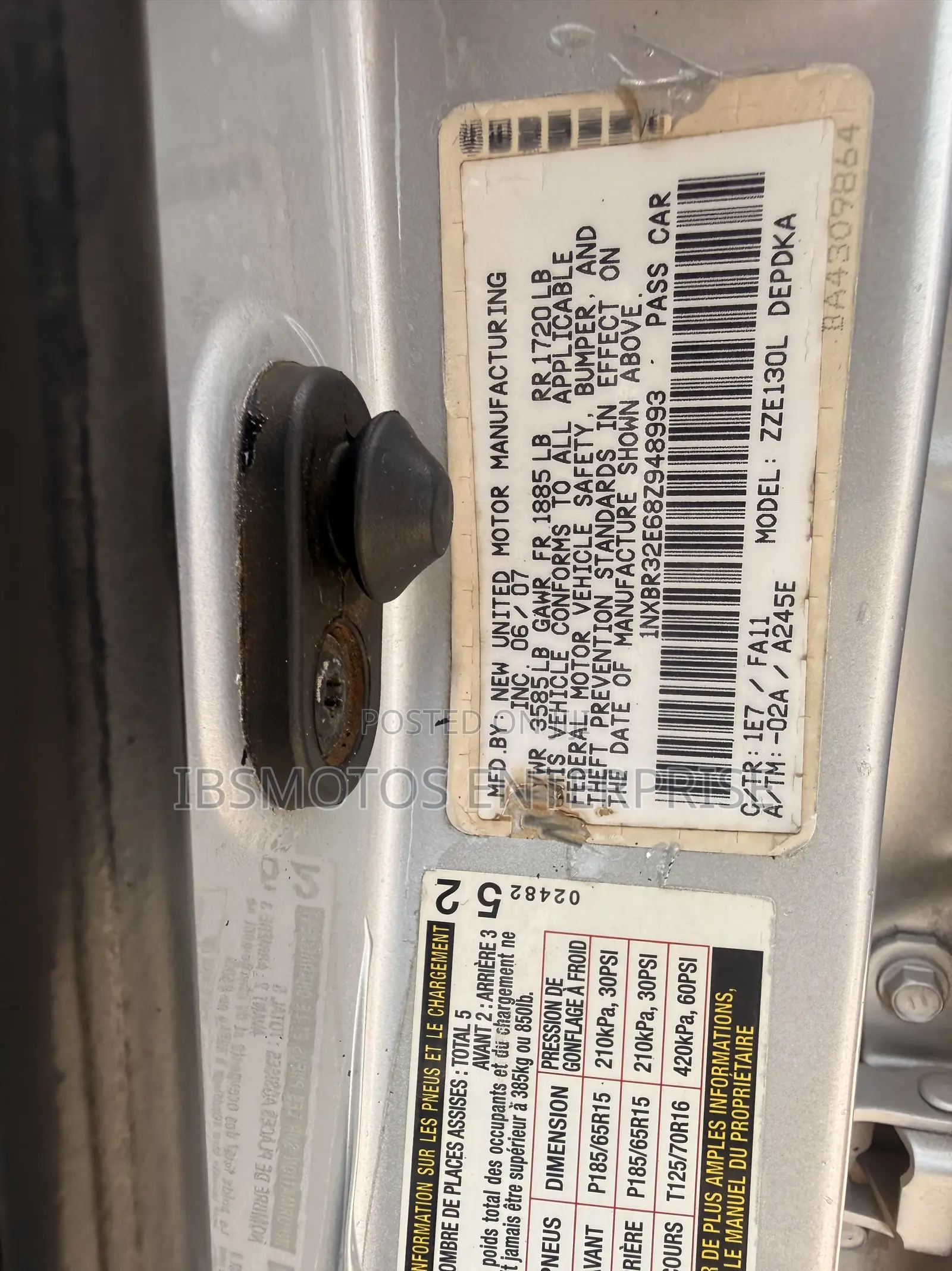 Toyota Corolla CE 2007 Silver
