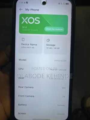 Infinix Hot 60i 128 GB Silver