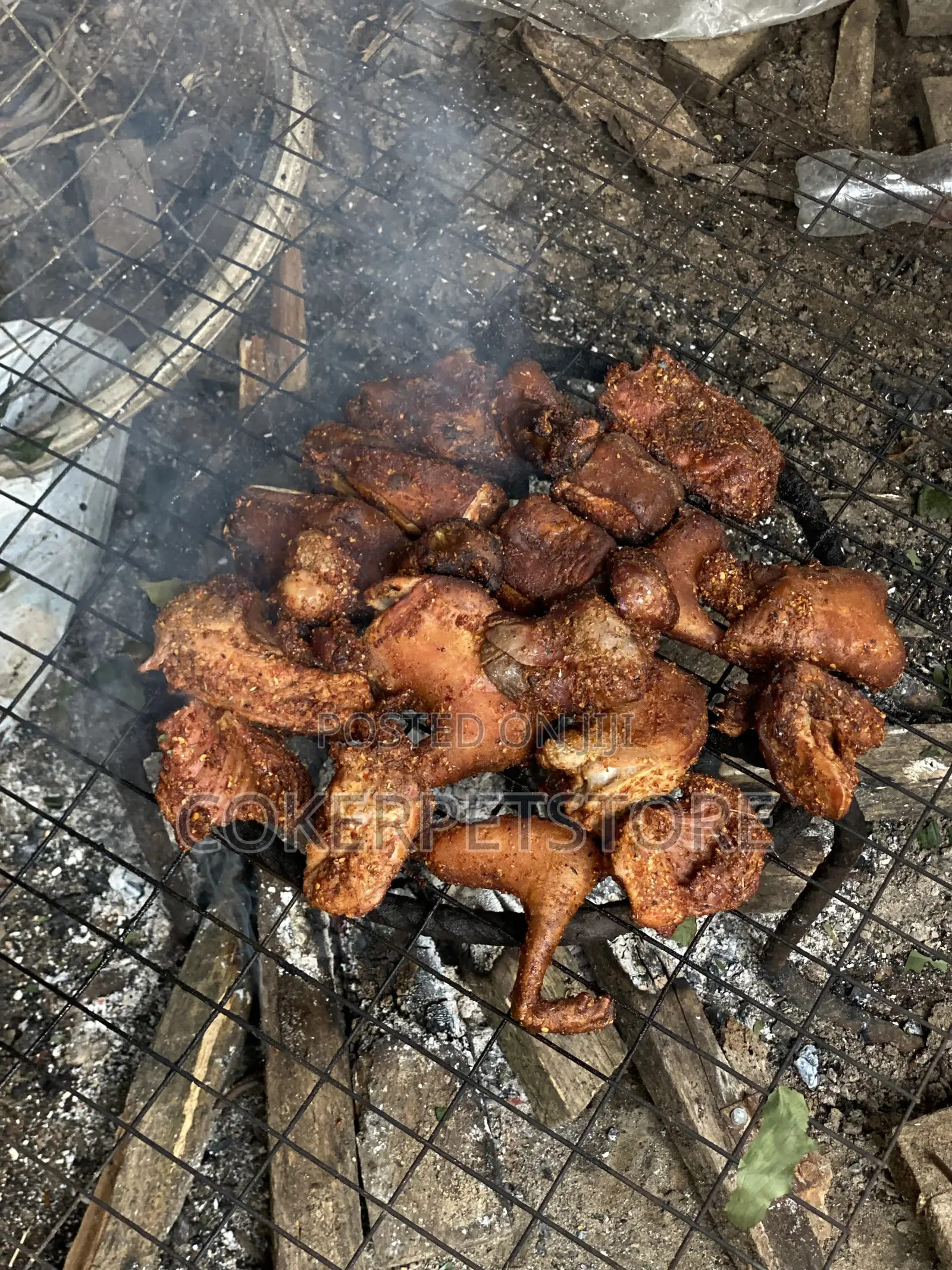 Freshly Smoked Rabbit Meat