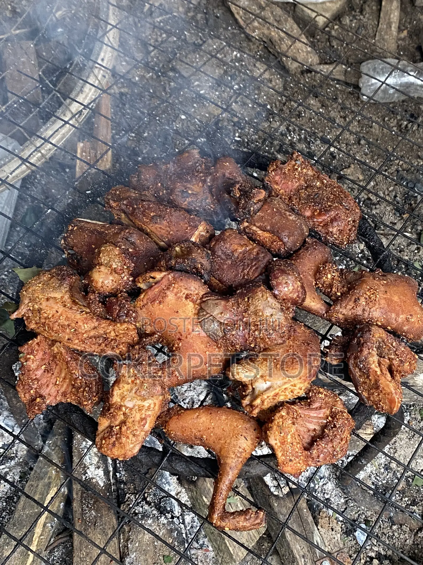 Freshly Smoked Rabbit Meat