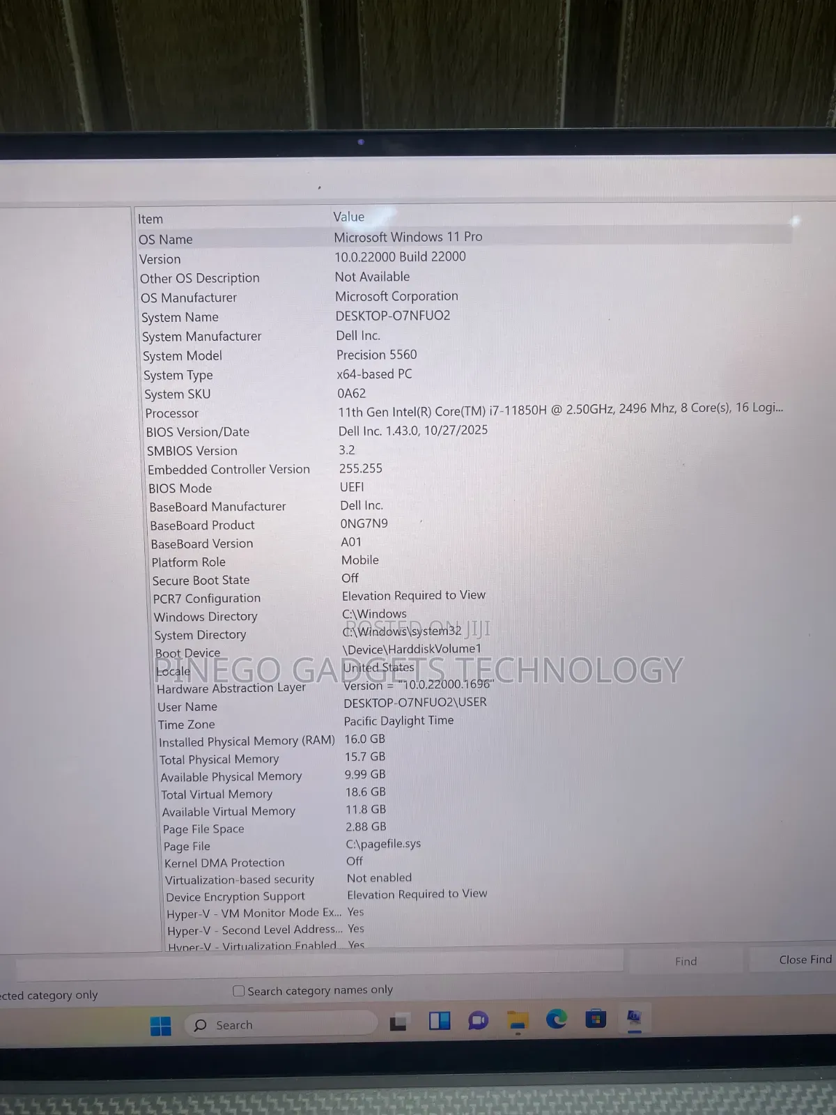 Laptop Dell Precision 5560 16GB Intel Core i7 SSD 512GB