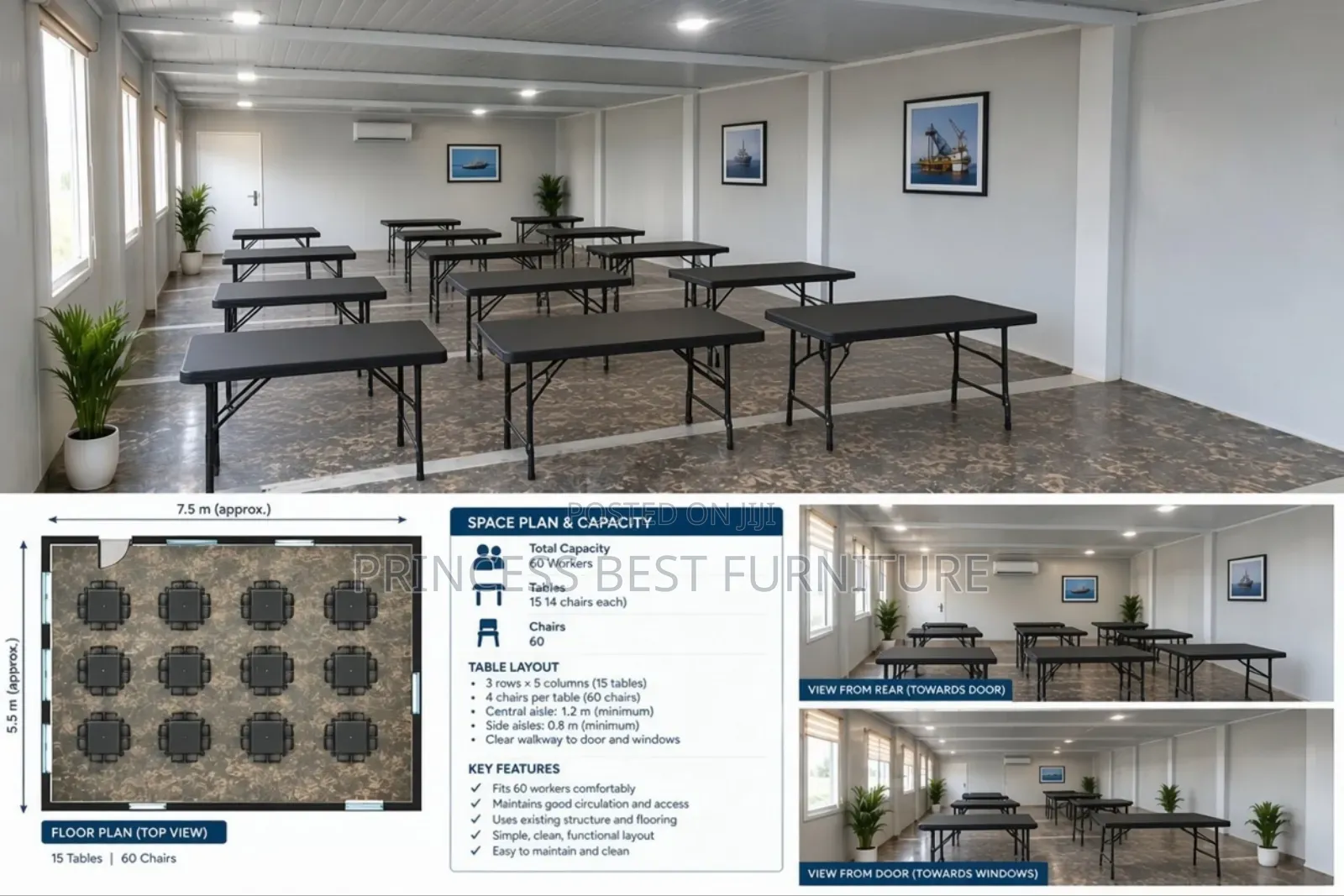 Kiss Table 4ft for Restaurant