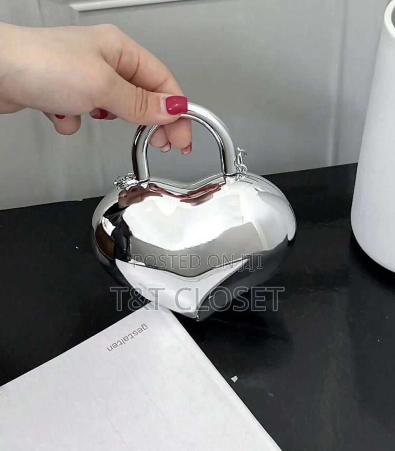 Heart-Shaped Acrylic Mini Bag: