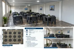 Black 4ft Table for Restaurant and Bar