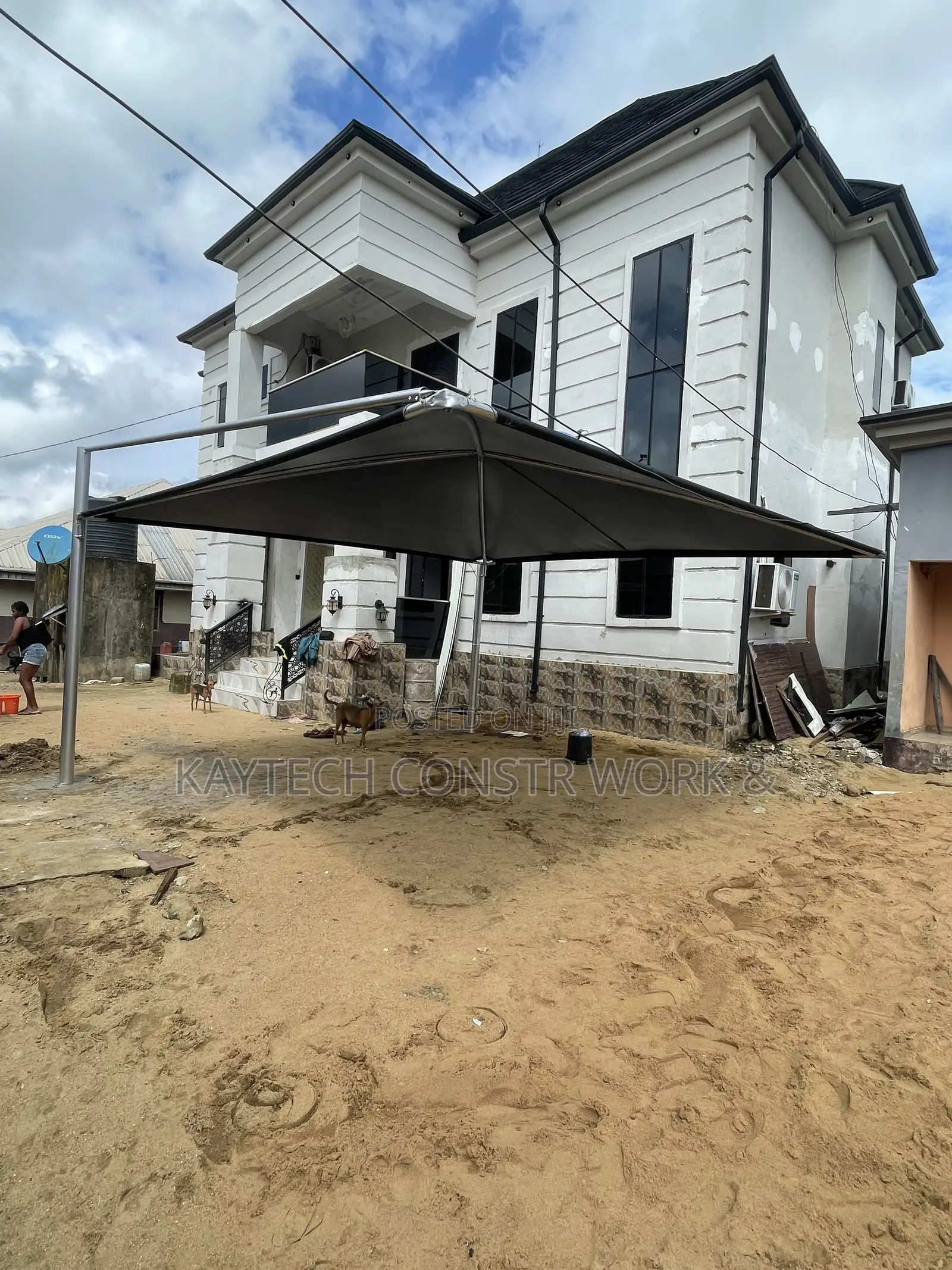 Black Carport Installation