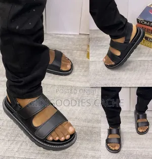 Men's Double-Strap Leather Sandals
