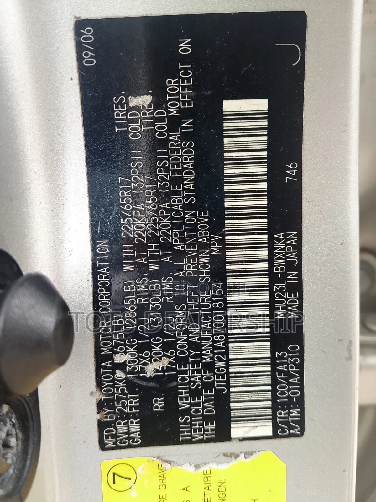 Toyota Highlander 2007 Silver