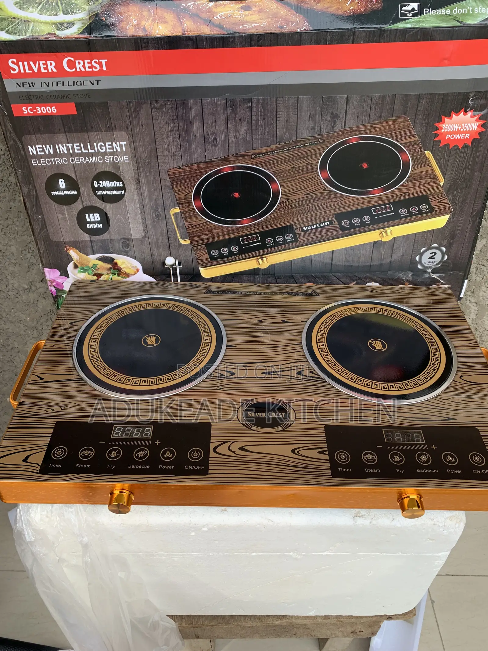 Silver Crest Double Electric Ceramic Hot Plate Stove - 3500W+3500W