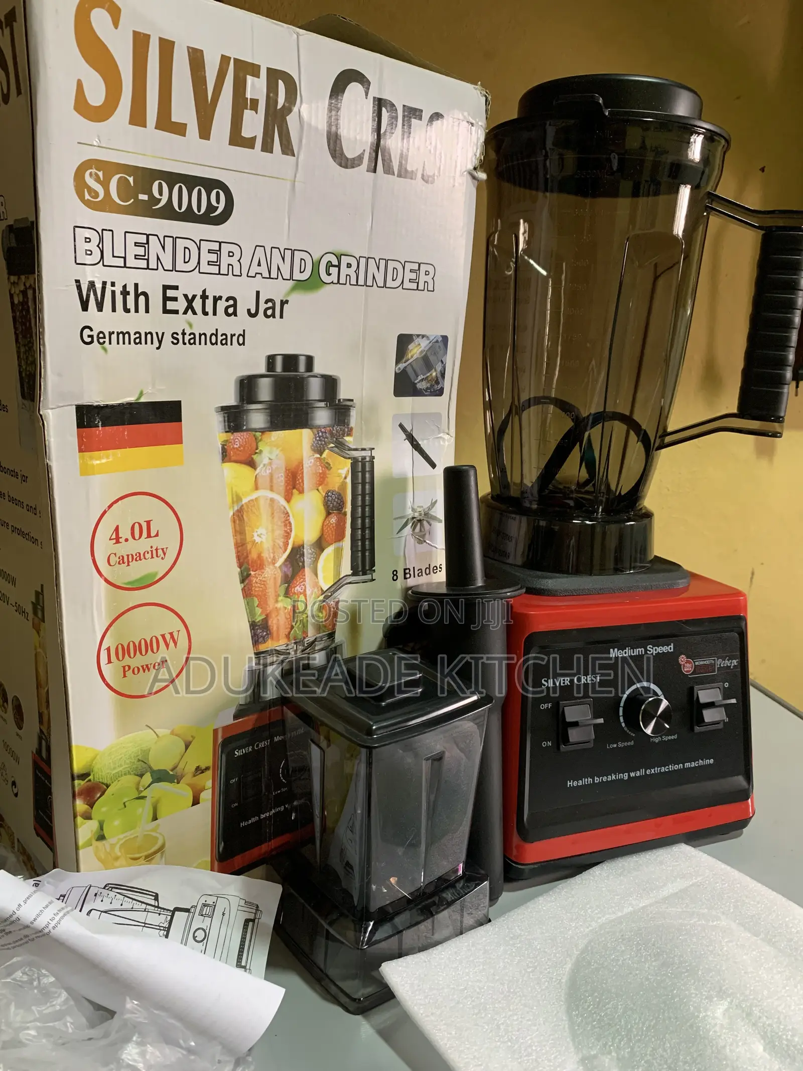 Silver Crest 4.0L Double Cup Commercial Blender and Grinder