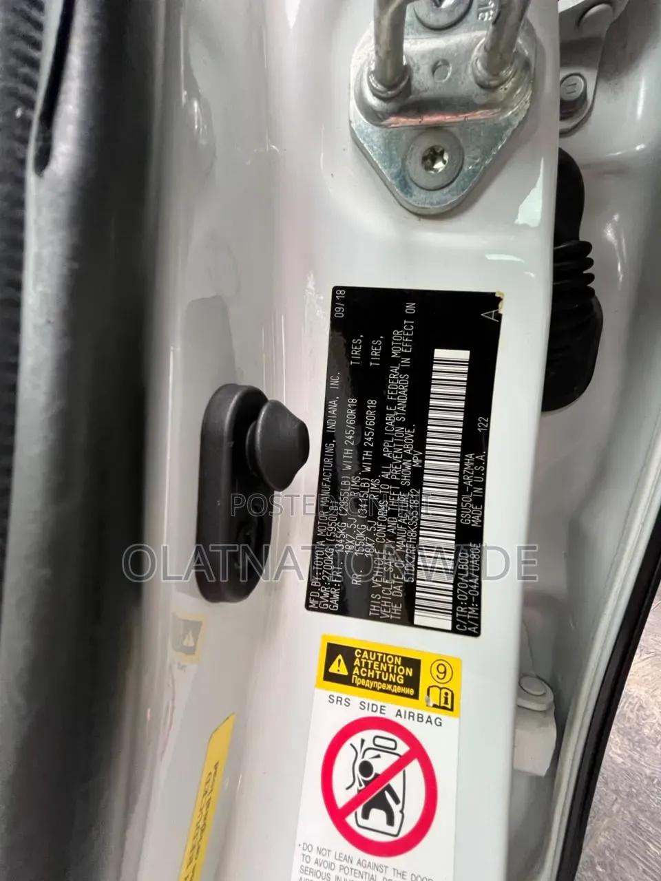 Toyota Highlander XLE 2019 White